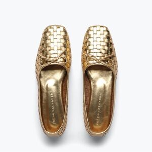 BNWT Freda Salvador Jada Flats in Gold Size 8